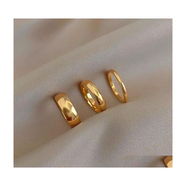 Cazibe bilezikleri minimalizm altın renk yuvarlak geometrik parmak s Set kadınlar için 2021 klasik daire açık eklem yüzüğü kadın takı damlası dhfat