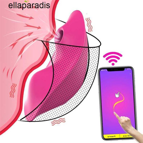 Seks Oyuncaklar Masaj Kablosuz Uygulama Uzaktan Kelebek Vibratör Bluetooth Giyilebilir Emme Panties Dildo Çift Kadınlar için