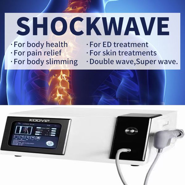 Slimming 2 em 1 Remo￧￣o de dor port￡til ESWT M￡quina de terapia de choque ESWT Equipamento f￭sico de onda de choque eletromagn￩tico para p￩s para p￩s