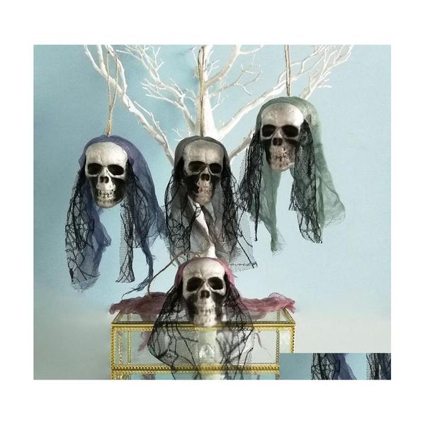 Andere festliche Partyzubehör Halloween Prop Foam Skl Dekor Ghoast Head Hängende Verzierung Gruselige Dekorationen für Bar House Stage Set Dh9Zn