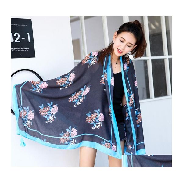 Coperte Asciugamano stile etnico Cotone e lino Sciarpa resistente al sole Coperta Summer Beach Scialle Donna Sarong Wrap Nappa Drop Delivery Ho Dhcws