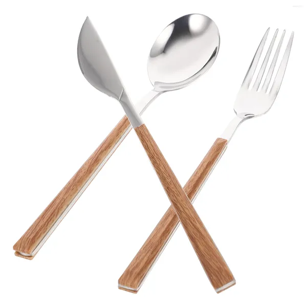 Geschirr-Sets, Geschirr, Gabeln, Besteck, Löffel, Stahl-Set, Edelstahl-Löffel, Gabel, Besteck, Metallutensilien, Servierbesteck, Abendessen, Kuchen