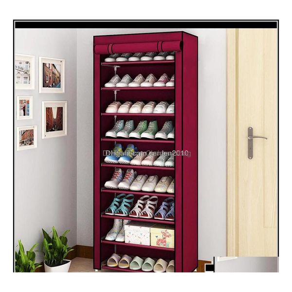 Lagerhalter Racks Home Organisation Housekee Garden Drop Lieferung 2021 4/5/6/8/10 Schicht Staubdichtes Vlies Schuhregal Schlafzimmer Dhtnm