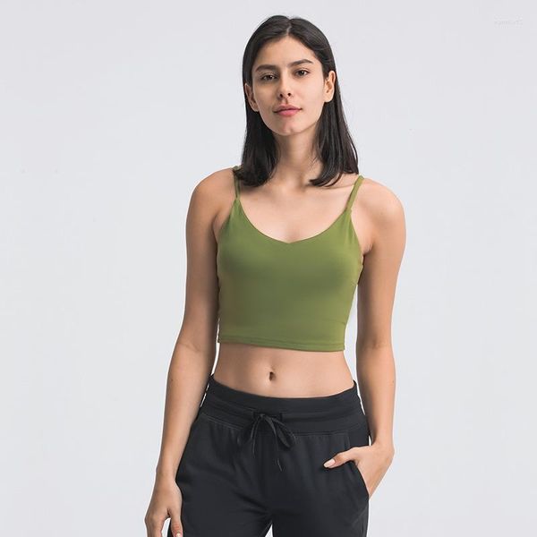 Ioga roupa de ioga feminino Tubo de sutiã esportivo de sutiã Sportswear tops para meninas esportes brancos de alto impacto push uptop