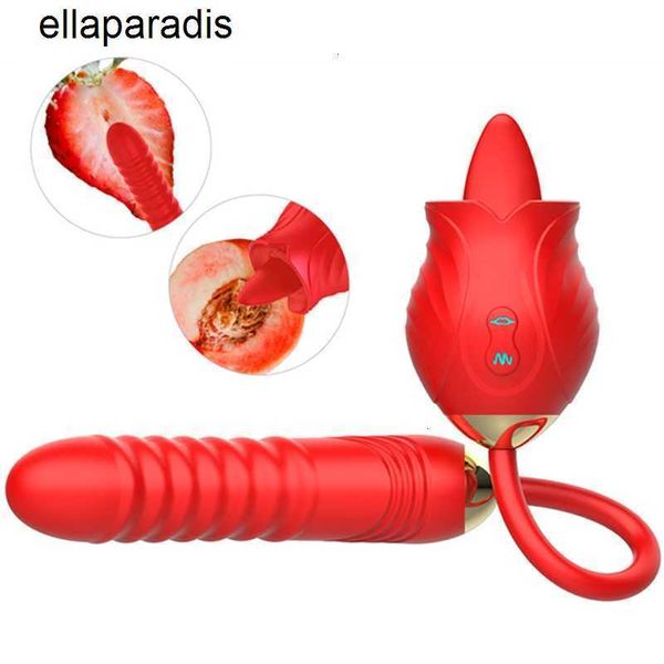 Brinquedos sexuais massageador 10 modos rosa vibrador vibrador forte choque sucção lambendo provocando cabeças duplas brinquedo para mulher