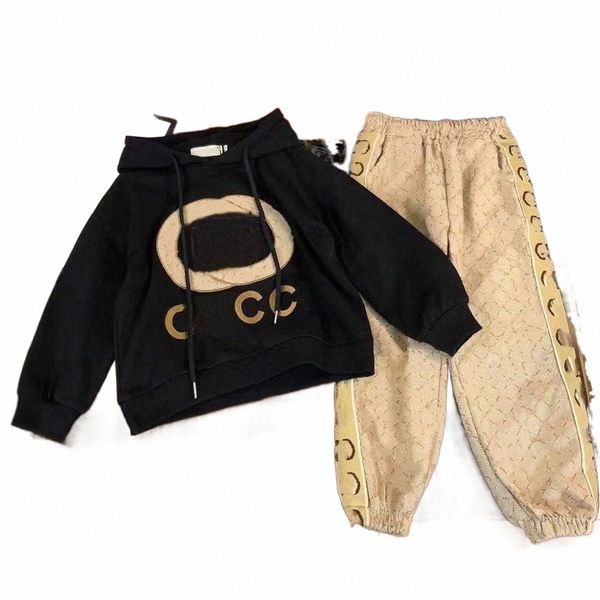 G Kids Set Baby продает новую осеннюю одежду модную одежду, набор для малышей для мальчика для мальчика, повседневные топы, детские брюки 2pcs Дизайнерская одежда K3H8#