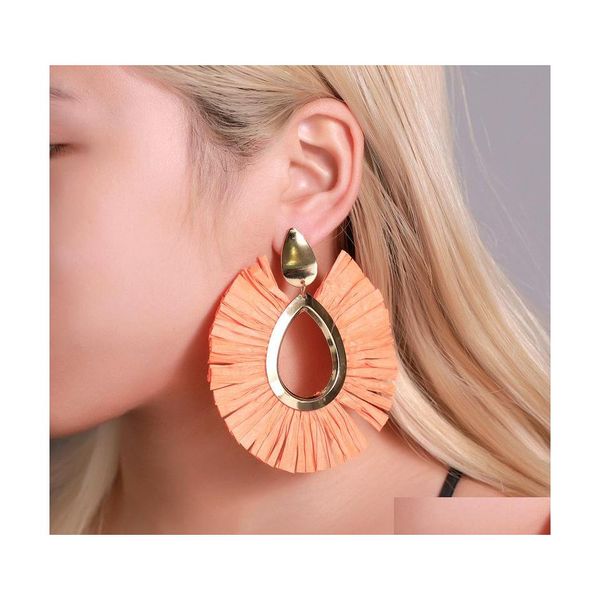 Fascino Europa e Stati Uniti Settore creativo Orecchini sfrigolanti Colore esagerato Origami Moda Hollow Ear Drop Consegna Gioiello Dhlld