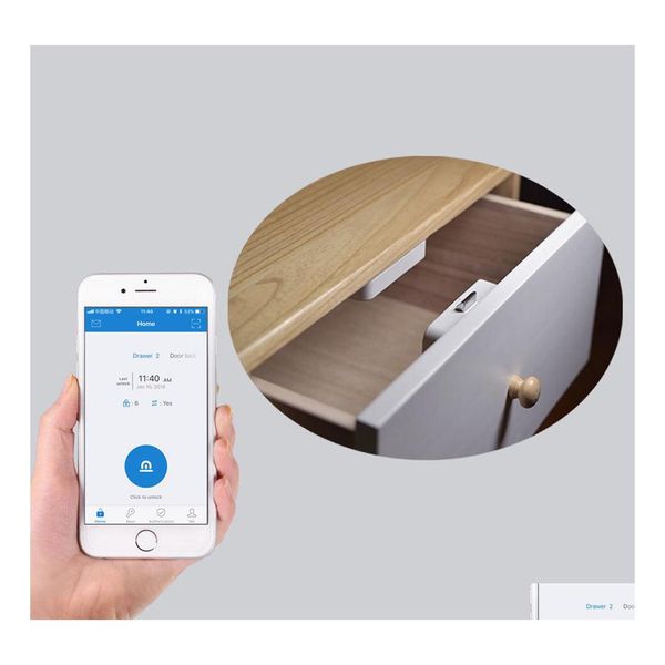 Serrature per porte Smart Electric Bluetooth Cabinet Lock Alimentazione a batteria Controllo app mobile per scarpiera Cassetta delle lettere Mobili Der Drop Del Dhxk0