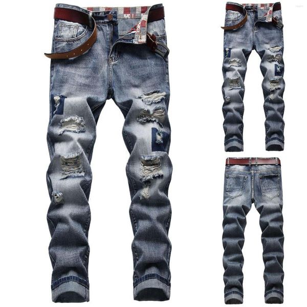 Herren Jeans Air 4 High Casual Retro und Herren Sexy Street Hosen Slim-Cut-Hosen