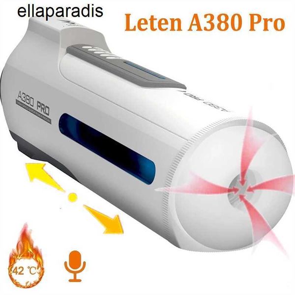 Adulto massageador leten a380 4d pistão automático telescópico masculino masturbador copo máquina de sexo vagina real buceta sucção vibrador brinquedos para homem