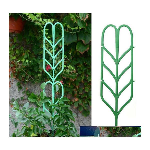 Altro Home Storage Organization 3Pcs / Set Fai da te Supporto per piante Cornice artificiale Mini traliccio rampicante Supporto per fiori Giardino Balcone Piano Otbgk