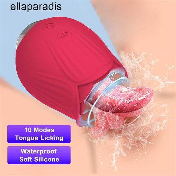 Sex Toys massaggiatore potente macchina del sesso rosa leccata di lingua capezzolo anale stimolatore del clitoride giocattolo per la masturbazione per adulti femminili