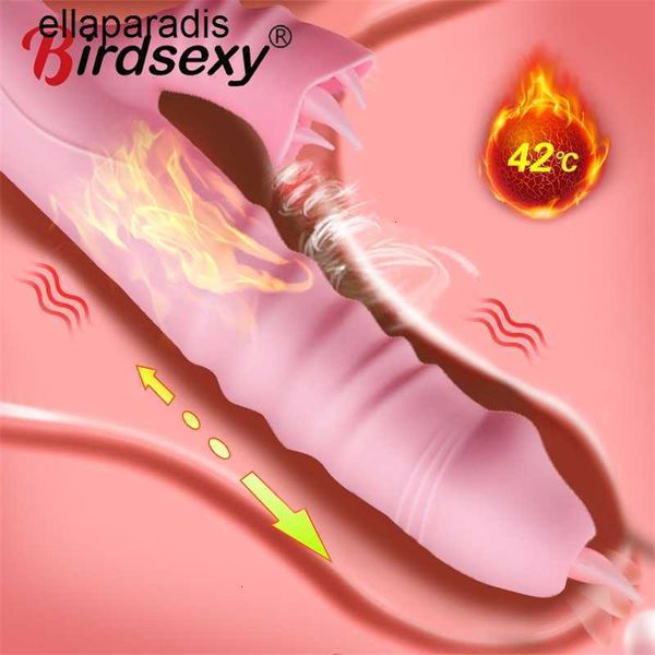 Brinquedos sexuais massageador vibrador telescópico tease g-ponto clitóris língua lambendo vagina feminina vibrador vibratório produtos de masturbação 18