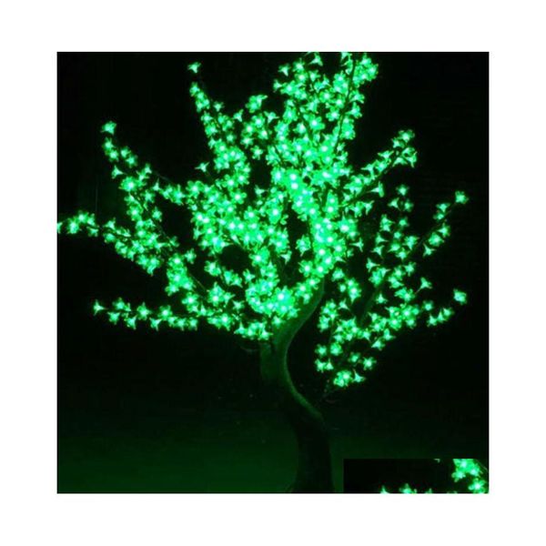 Decorazioni natalizie 1.5M 576Leds Shiny Led Cherry Blossom Tree Lighting Lampada da giardino impermeabile per decorazioni paesaggistiche per matrimoni Pa Dhwzu