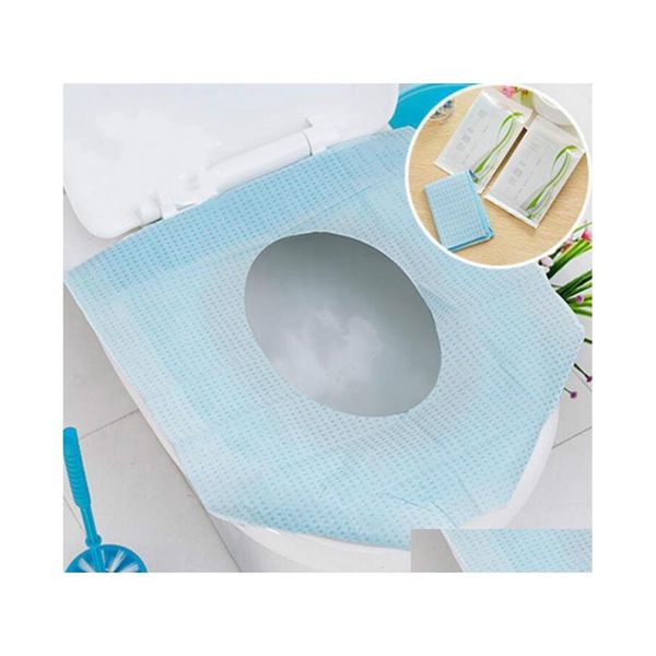 O assento do banheiro cobre papel higi￪nico ERS Protetor descart￡vel Protetor Biodegrad￡vel Sanit￡rio Carteira de Armazenamento Trabalho de Viagem Drop Drop Dh5oy