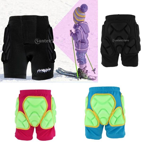 Ginocchiere Gomitiere Unisex Bambini Anca Protettiva Sci Pattinaggio Snowboard Pantaloncini Imbottiti Poliestere EVA