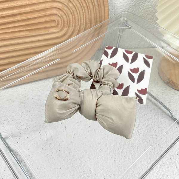 Tasarımcı Kauçuk Bantlar Bowknot Scrunchie Kafa Bantları Elastik Saç Kasnağı El Yapımı Marka Mektubu Retro Absered Kişilik Mizaç Kafa Bandı