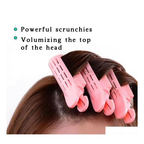 Fermagli per capelli Natural Fluffy Clip per le donne Root Bigodino Roller Wave Selfgrip Volume Volumizing Charm Jewelry Dhs Drop Delivery Products Dhkxd