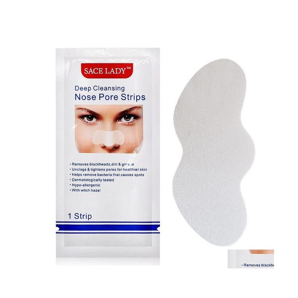 Reinigungswerkzeuge Sace Lady Schwarz Punkte Maske Nasenstreifen Blackhead Remover Nasenaufkleber Blatt für Gesichtkopf Tiefe Reinigung Hautpflege Dro Dhxsn