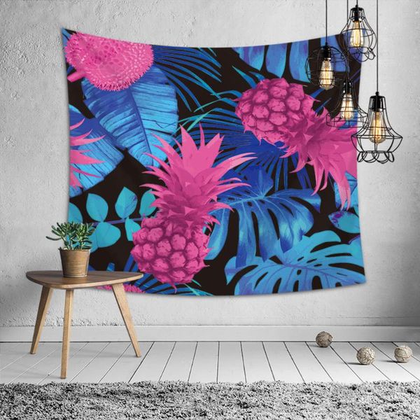 Arazzi Arte nordica Arte boho decorazione ananas parete ara ad arazzo appesa decorazione bohémien hippie mandala letto tappeto dormitorio