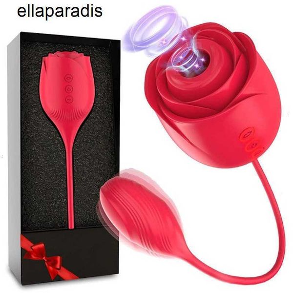 Giocattoli del sesso massaggiatore Giocattolo Dildo Spinta Red Rose Vibratore per le donne Masturbatore Clitoride Stimolatore Lingua Uovo Adulti Merci G-Spot Femminile