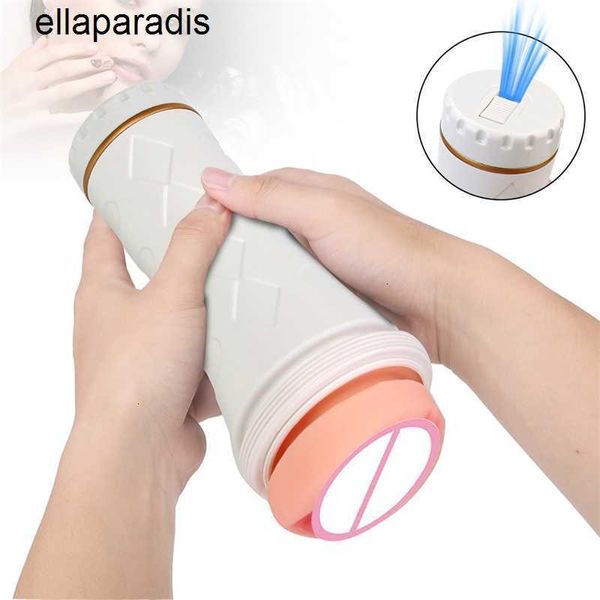 Erwachsene massager Produkte Sex Spielzeug Für Männer Penis Pumpe Maschine Vagina Echte Pussy y Taschenlampe Form Große Männliche Masturbation Tasse