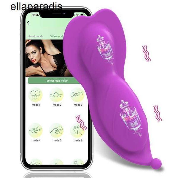 Sexspielzeug, Massagegerät, Schmetterlingsvibratoren, Damenhöschen, sexy für Frau, APP-Fernbedienung, Bluetooth-Dildo, vibrierender weiblicher G-Punkt-Werkzeuge