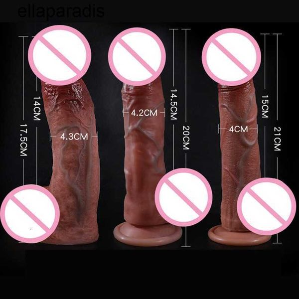 Massaggiatore per giocattoli sessuali Pene realistico Falli enormi per donne Lesbiche Grandi cazzi finti Strumenti per la masturbazione femminile Sexy Sexyshop