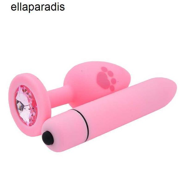 Erwachsenes Massagegerät, sexy süße Katzenklaue, Analplug, Silikon, Unisex, Sex-Stopper, Spielzeug für Männer, Frauen, Paare, Gumgum