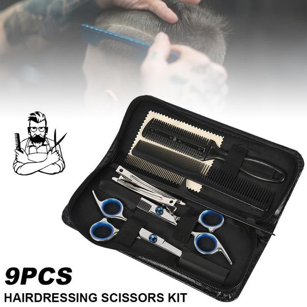 Ножницы для волос 9pcs/Set Professional Hairdressing Комплекты парикмахерские