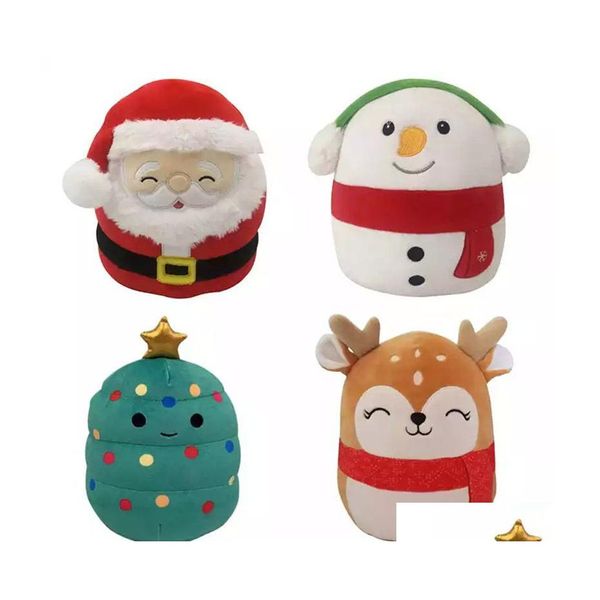 Weihnachtsdekorationen Kreative Kwaii Niedliche Cartoon Party Dekoration Kinder Geschenke Schneemann Weihnachtsmann Hirsch Weihnachtsbaum Gefüllte Plüschtiere Dhyaj