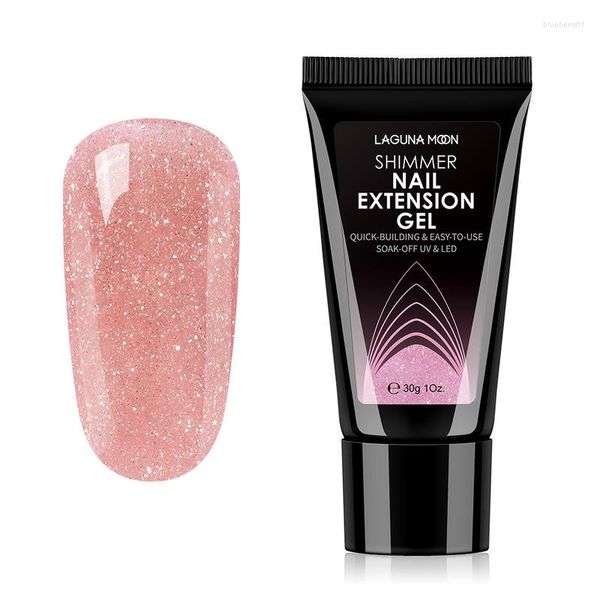 Gel per unghie LAGUNAMOON 30G Glossy Shimmer Extension UV LED Soak Off Vernice Lacca Manicure Pedicure Polish