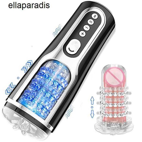 Adulto massageador masturbador automático brinquedo sexual vaginas para homens empurrando pênis vibratório estimular elétrica buceta boquete masturbação copo