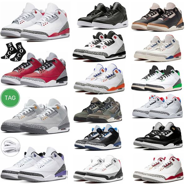 Jumpman casual 3 homens de basquete feminino 3s Archaeo Brown A Ma Maniere UNC Black Gold Cats Dark Iris Fire Fire Red Muslin Racer Blue Men Treinadores Jordrqn