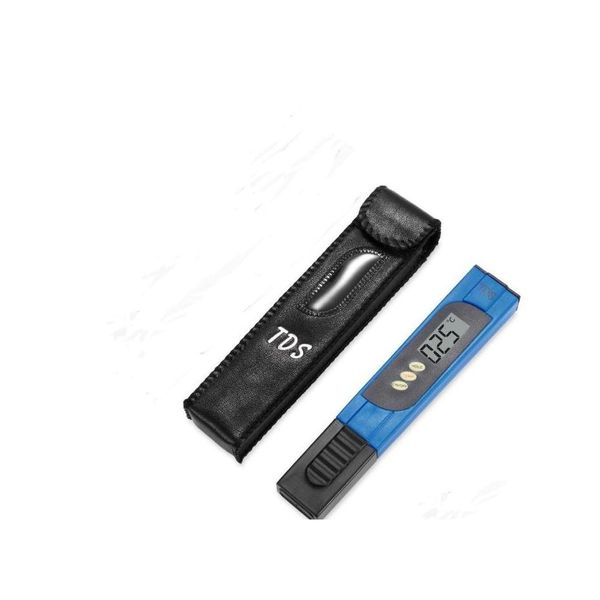 Ph Meter Tds Meter 09999 Ppm Titanium Probe Big Sn Pocket Pen Tester portatile digitale per acquario Pool Drop Delivery Office School Dhukd