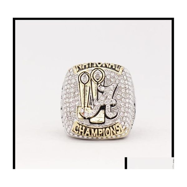 Tre anelli di pietra The Est Alabama Crimson Tide NCAA Ring Ring Fan Gift Drop Drop Hing Hing Divertita Gioielli DHZHW