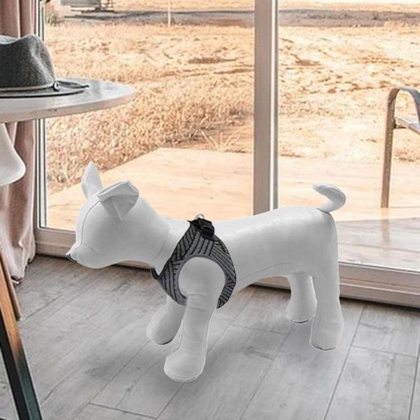 Hundebekleidung 1PC Schaufensterpuppe PU-Leder Stehendes Positionsmodell für Anzeigespielzeug Kleidungshalsband