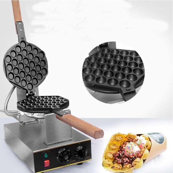 Ekmek üreticileri elektrikli waffle üreticisi ticari yapışmaz tava yumurta kabarcığı eggettes puf kek makinesi fırın1