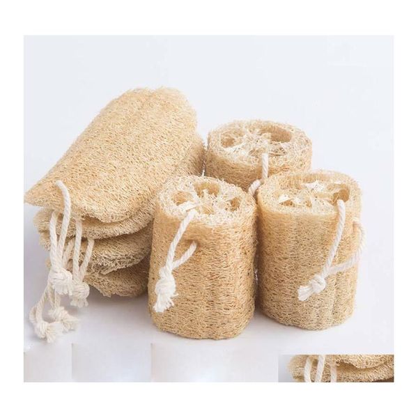 Escovas de banho esponjas lavbadores loofah natural suprimentos de proteção ambiental Produto de proteção limpa Esfoliar esfoliar de volta toalha macia otn0g