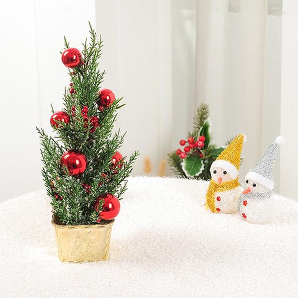 Decorações de Natal Mini Tree Mall Office da área de trabalho Ornamentos de mesa