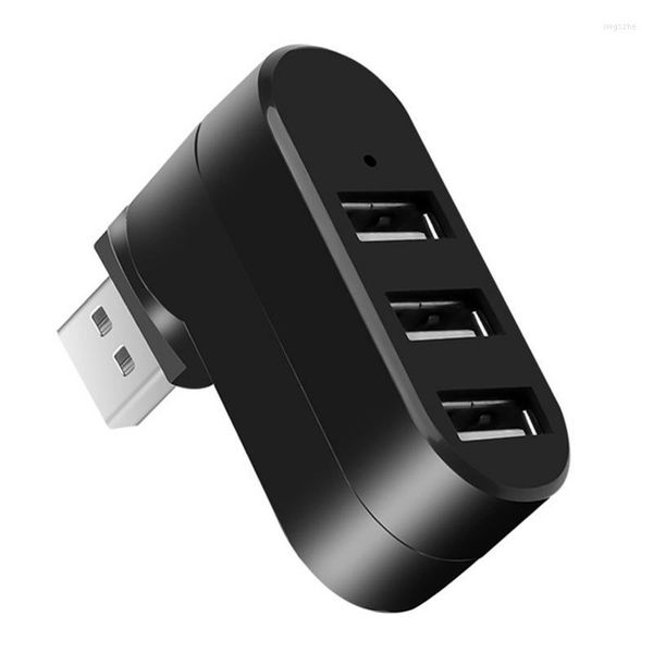 Hub 2,0 Adapter Drehen High Speed U Disk Reader Splitter 3 Ports USB Für Computer PC Laptop Ma-c mini Zubehör