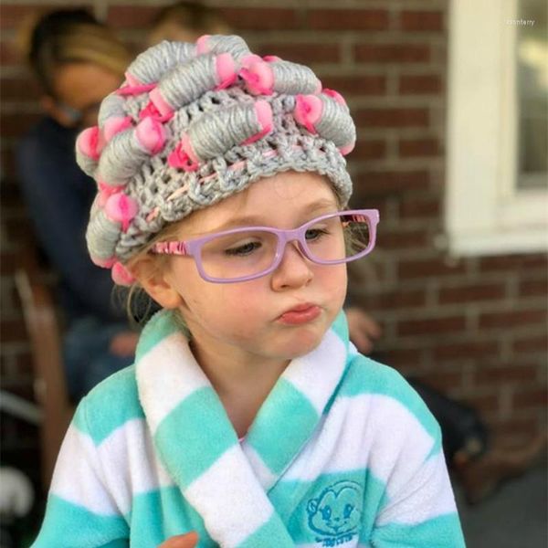 Boinas novidades infantil charter chapéu perm peruar stick gorro fofo para mulheres malha de lã de lã de inverno de inverno