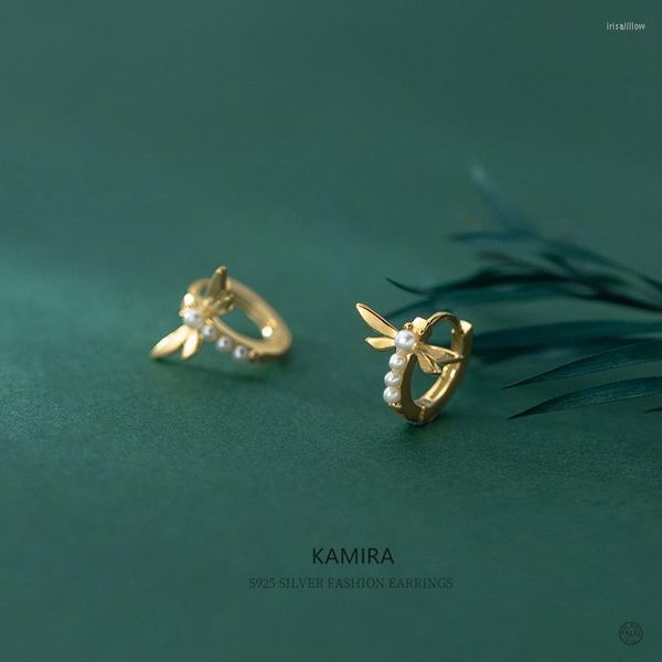 Серьги обруча Kamira 925 Серебряная серебряная серебряная готика панк -уш