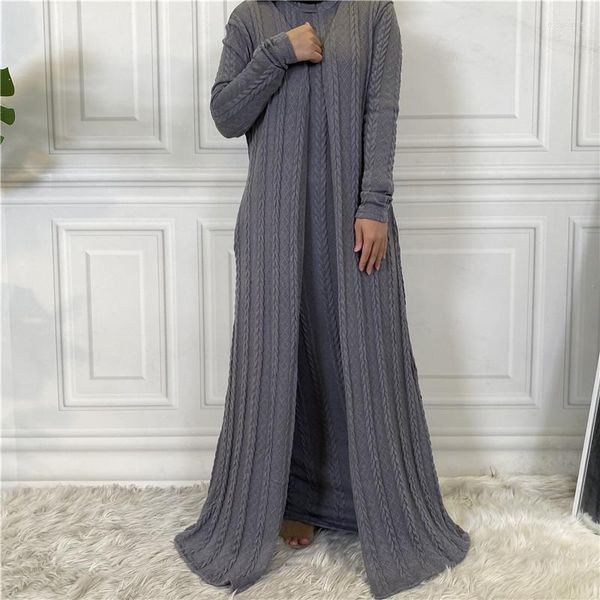 Roupas étnicas vestido donsignet Mulheres Moda Middle Oriente Muçulmana Abaya Dubai Turquia Cardigan Sweater Long Casat