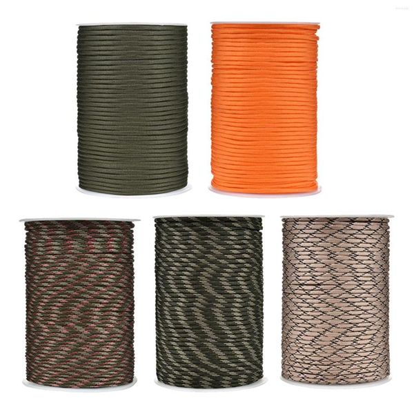 Gadget da esterno 100m 4mm Paracord 550 Corda per paracadute Sopravvivenza Accessori fai da te Imballaggio