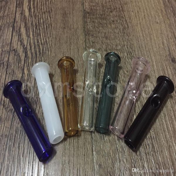 Moda all'ingrosso 45mm Colorful Cheap mini Glass Tubi di fumo Tubi di tabacco Dry herb cypress hill's phuncky feel tips filtri per sigarette