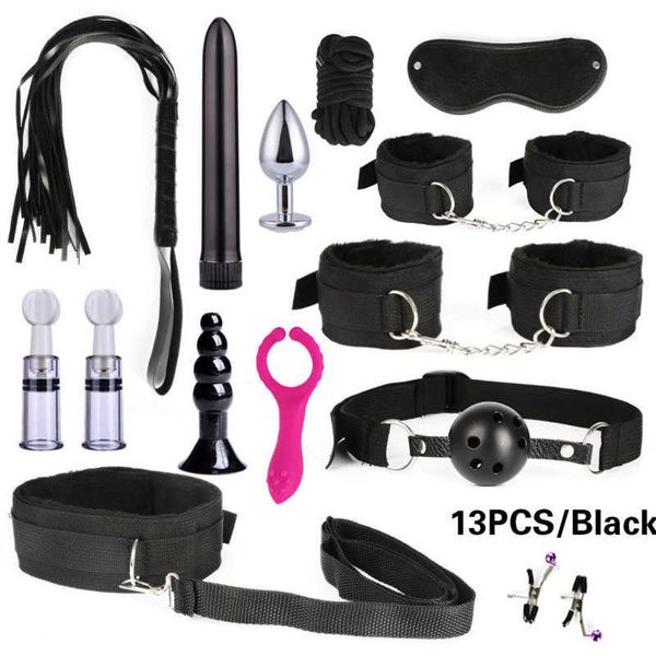 Nxy adulto brinquedos adultos vibrator anal plugs algemas chicote mamilos clipe bdsm jogos kit de sexo para casais kit casal 1201