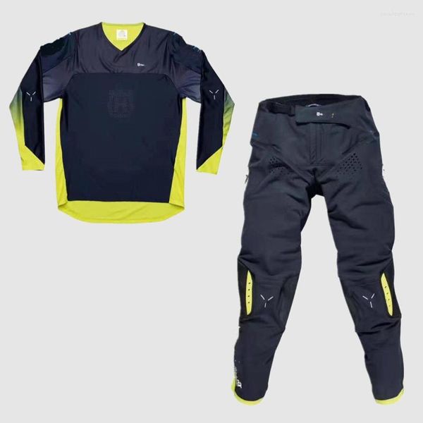 Conjunto de corridas Conjunto de equipamentos para motocicletas MX BMX ATV Motocross Jersey e calça luvas de bicicleta de terra de estrada MTB MTB Adult Cycling Suit