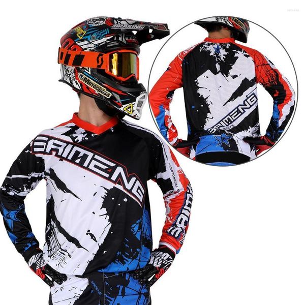 MOTORCYCLY APARELO MOTOCROSS JERSEY RACING MENHA MISTA ROOTE MOTORBIKE MOTORBIA OFF-ESTRO ROAD EQUIPE EQUIPE DOMENCIAL NOME PRESTIME