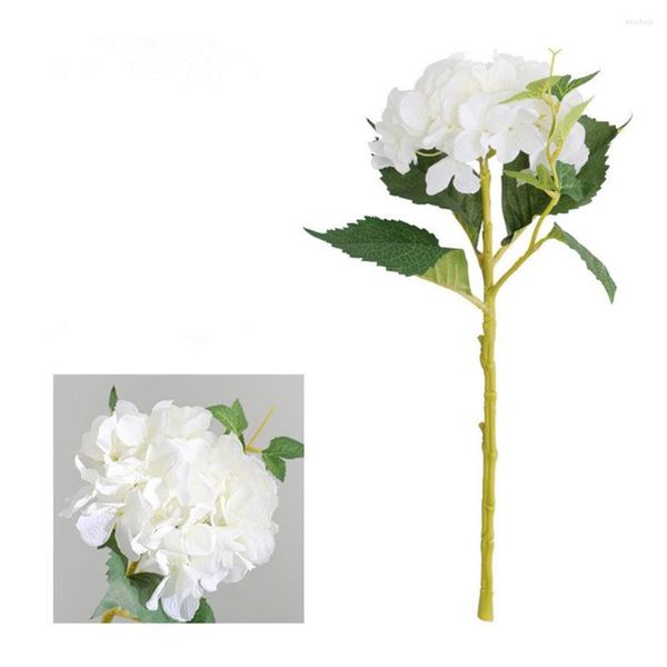 Fiori decorativi Testa di fiore di ortensia artificiale 45 cm Ortensie singole in seta finta per centrotavola di nozze Festa a casa